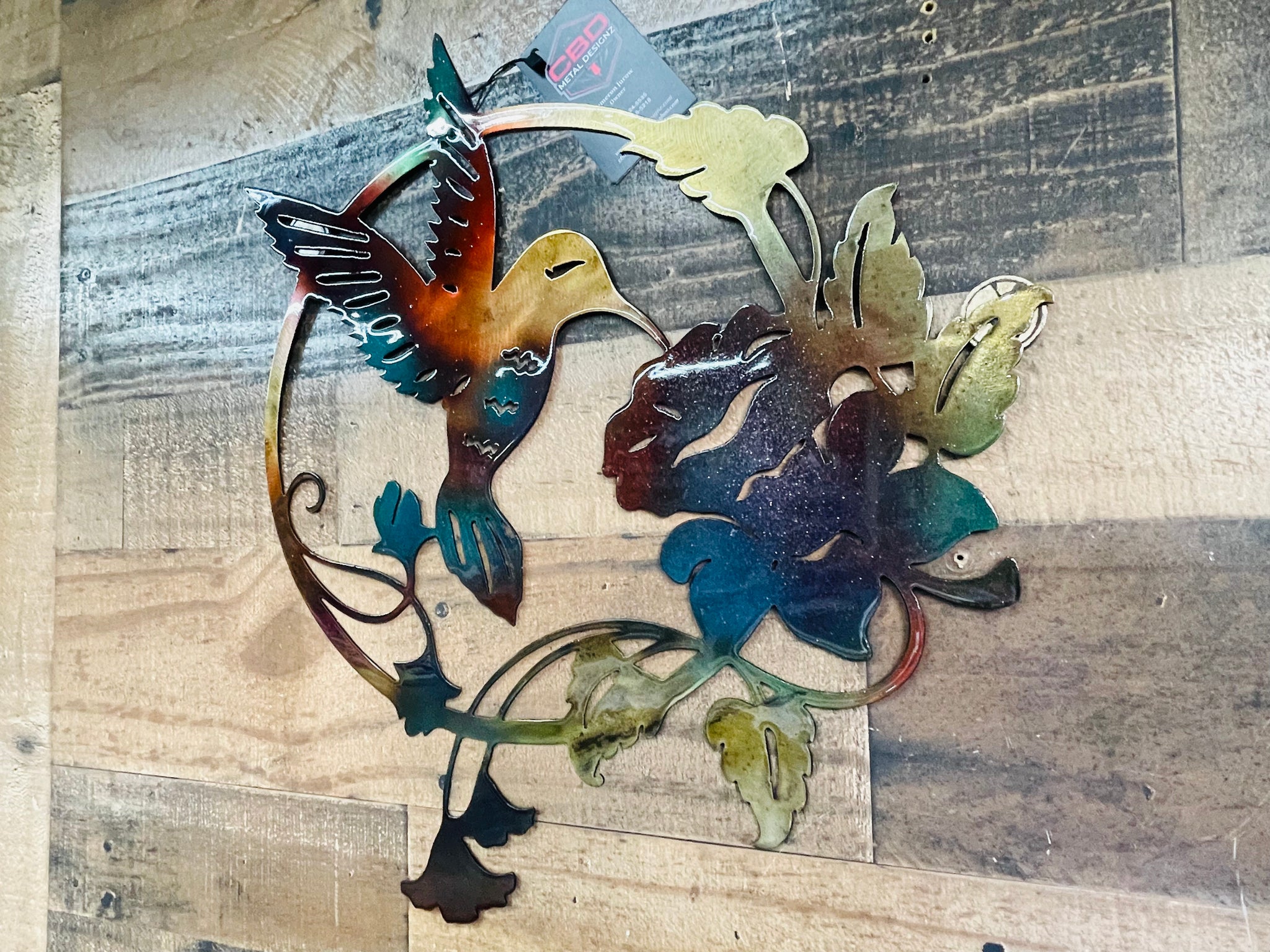 Hummingbird w/Flowers