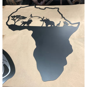 Africa w/ Wildlife Scene